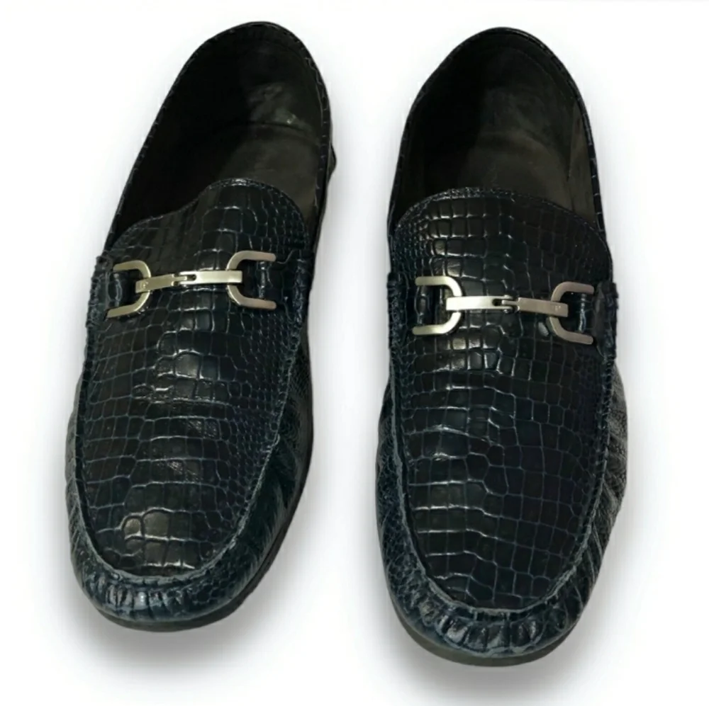 DONALD J PLINER Croc Embossed Darrin Loafer